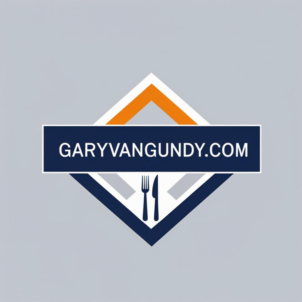 Logo with 'GARYVANGUNDY.COM' text and cutlery icons on a gray background
